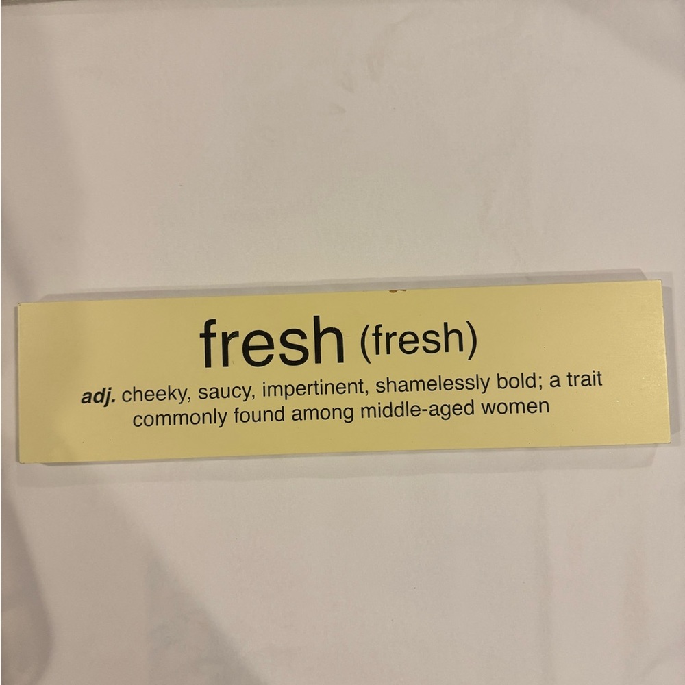 Fresh Definition Plaque - Cream